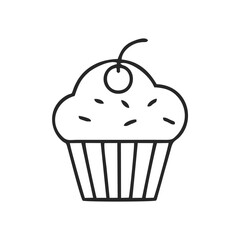 vector illustration of a cupcake