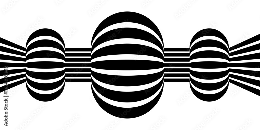 Wall mural abstract geometric lines. perspective background with 3d dimensional effect