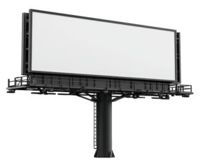 Blank digital billboard LED screen outdoor advertising isolated modern large empty urban commercial metal structure clean design