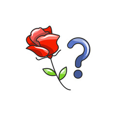 Question Mark Icon, Therapeutic Growth Inquiry Flower.