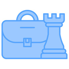 Bussiness Strategy Blue Icon