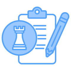 Strategic Planning Blue Icon