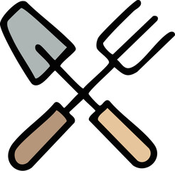 Gardening Tools Icon Set.