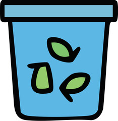 Organic Compost Bin Icon for Sustainable Recycling.