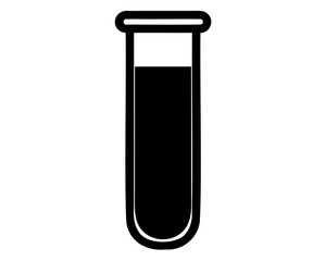 Chemical laboratory icon vector, test tube vector symbol