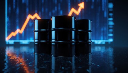 Oil market trends rising financial data analysis business environment digital viewpoint economic concept