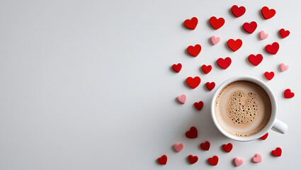 cup of coffee with red heart