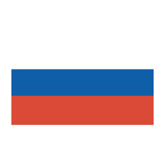 Striking Horizontal Bicolor Flag Displaying a Vivid Blue Upper Band and a Bold Red Lower Band Against a White Backdrop