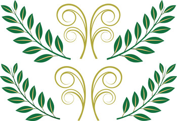 Colorful Foliage Set for Nature and Seasonal Designs. Bright Colorful Foliage Set for Autumn and Spring Artwork. Decorative Colorful Foliage Set for Creative Design Projects. Colorful Foliage Set