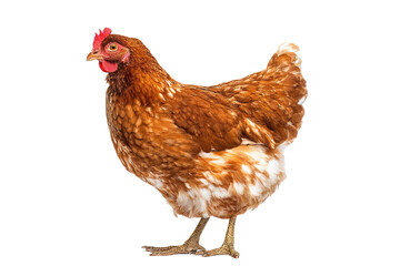 Fototapeta premium A detailed image of a brown hen, showcasing its feathers and vibrant colors.