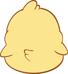 Cute cartoon yellow chick character