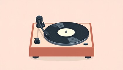 Obraz premium Retro Music Player Illustration