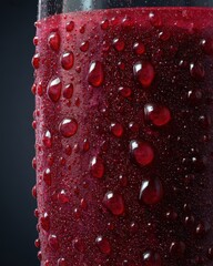 Close-up of cold juice with condensation