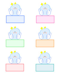 이름표, 메모, 편지, 캐릭터, 스티커