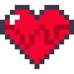 Obraz premium Pixel Love Illustration