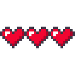 Fototapeta premium Pixel Love Illustration