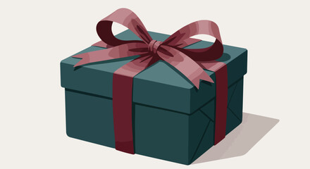Obraz premium Wrapped gift box displayed against a clean background, suggesting celebration use