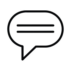 Frontal Speech Outline Vector Illustration