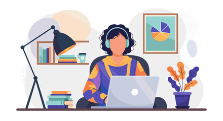 Person working from home on laptop, ideal for remote work and freelance websites.