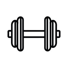Dumbbell Outline Vector Illustration