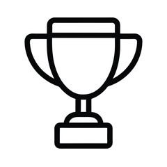 Trophy Cup Outline Vector Illustration