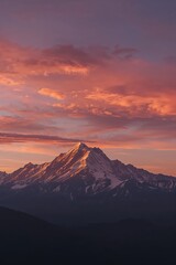 sunset in the mountains