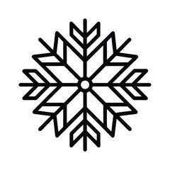 Snowflake Outline Vector Illustration