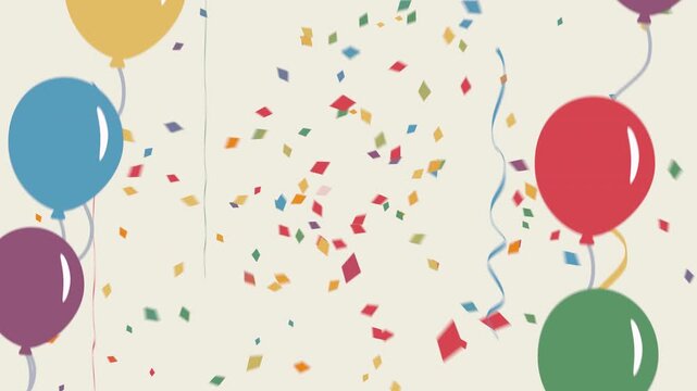 Birthday Balloons with twists and confetti