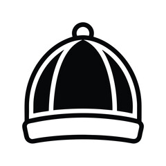 Beanie Hat Outline Vector Illustration