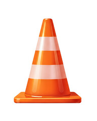 Bold traffic cone illustration for construction safety