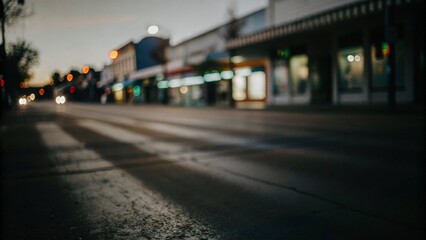 Rainy city street at night.