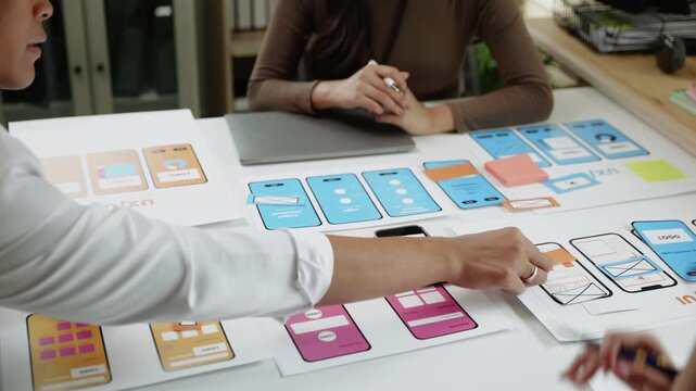 Teamwork Programers meeting for discussion data analysis for UX and UI programming for preparing for Generative AI Technology