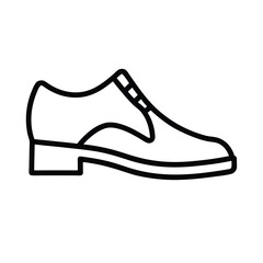 Dress Shoes Outlined Icon Vector Illustration