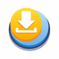 download and upload button. colorful modern buttons for app, website, ui.