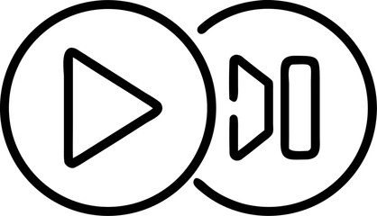 play pause stop icon, play and pause button music icon, essential play, pause, stop, skip controls