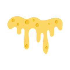 Flowing Melted cheese vector illustration 