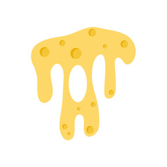 Flowing Melted cheese vector illustration 