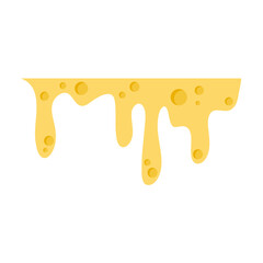 Flowing Melted cheese vector illustration 