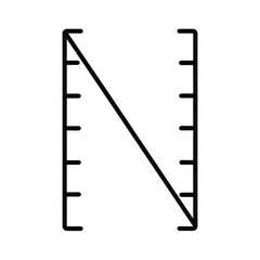 Number Line Outline Vector Illustration