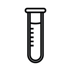 Test Tube Outline Vector Illustration