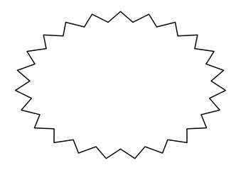 シンプルな楕円のパンクフレーム