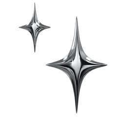 3d chrome icon Sparkling	