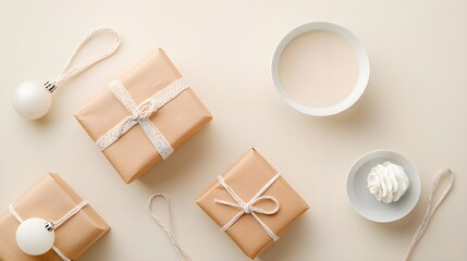 Festive Gift Wrapping Table