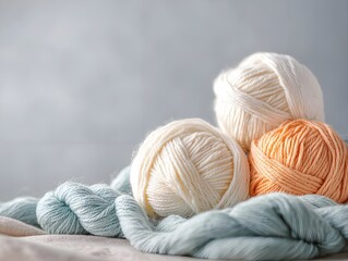 Colorful Yarn Balls Stack