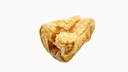  Freshly baked Red pork turnovers on a white background.