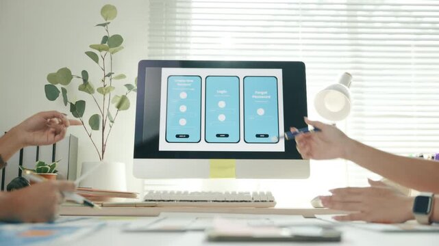 Teamwork Programers meeting for discussion data analysis for UX and UI programming for preparing for Generative AI Technology