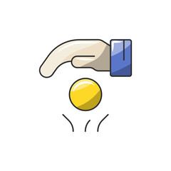 Stress Ball Icon, Hand Pressure Relief Tool Vector.