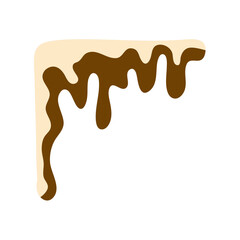 Vanilla and chocolate cream melted. Vector illustration