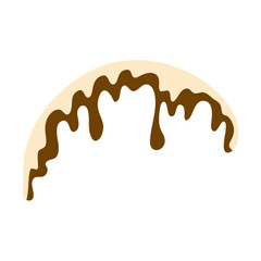 Vanilla and chocolate cream melted. Vector illustration