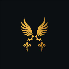 Obraz premium Golden heraldic symbol 